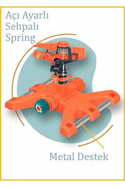 Sayım 360° Döner Bahçe Sulama Fıskiyesi – Açı Ayarlı Sehpalı Sprink Başlık