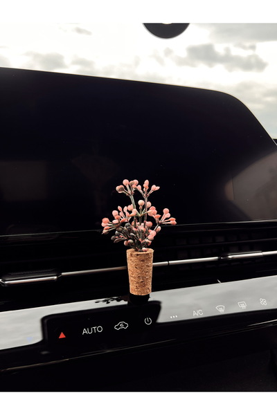 Mi-ÇA HOME عطر السيارة الصغيرة المزخرفة | زخرفة مكيف هواء السيارة على شكل زهرة فطر مصنوعة يدويًا | ناشر الروائح (بدون رائحة)