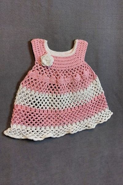 Uretti - Talia 8659 6059 Hand Knitted Cotton Thread Girl's Dress - Age 2 / Pink