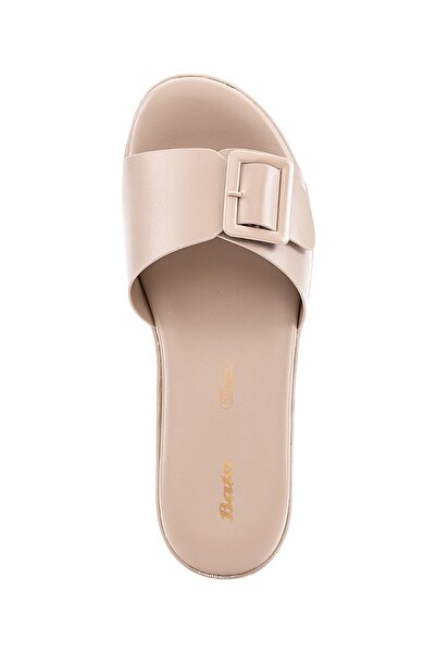 BATA Solid Slip-On Wedge Sandals