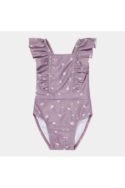 Little Dutch - Girls' Swimsuit, UV-Protective, Mauve, Size 74-80