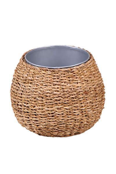 CasaLinda Tombul Büyük Hasır Vazo Saksılık 23x24x34 cm 14013