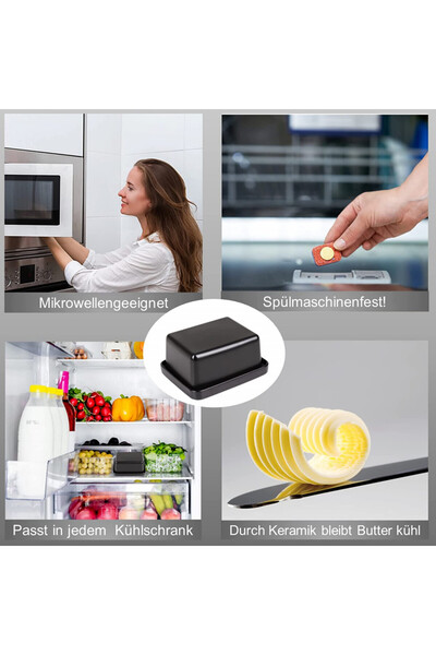 Soleri untieră cu capac, ceramică, neagră, 14,8 x 11,8 x 6 cm