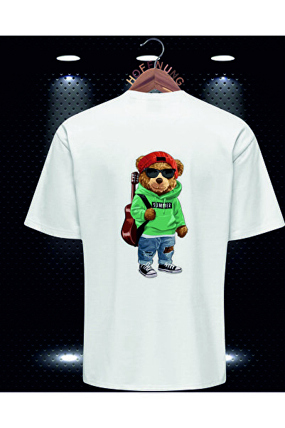 HOFFNUNG T Shirt Bear Keep Watching Us Print T-Shirt