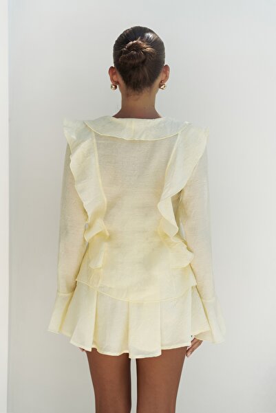 BOHEMAİ Aliza Yellow Shirt Shorts Set