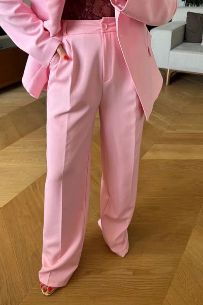Tuba Butik High Waist Palazzo Women's Trousers