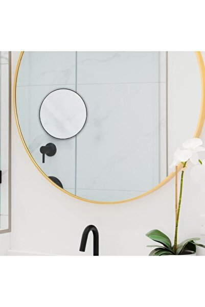 AVA Makeup Mirror with 5x Magnification, Suction Cups, Black, Ø15x2cm