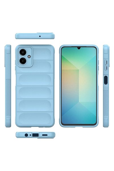 SKYDDAR INNOVATION Carcasă pentru Samsung Galaxy A06, Magic Shield, Silicon Mat, Albastră, set autocolante