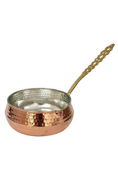 OEM Cratiță din cupru cu mâner din alamă lucrat manual CTR37