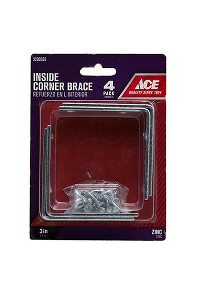 ACE Brass Corner Brace (8 x 2 cm)