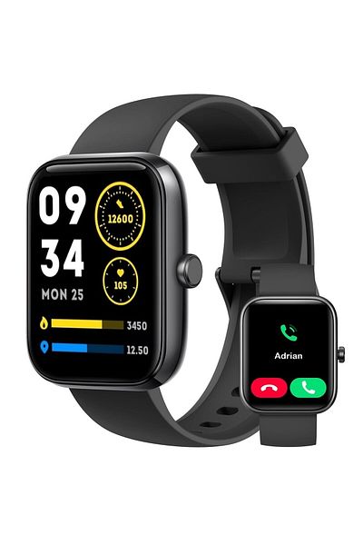 Singlait Smartwatch, Singlait QS7, 1.85inch, multi-sports, heart rate, notifications, thermometer, call