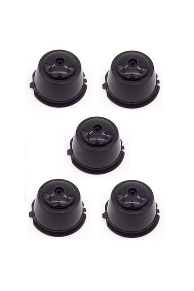 motor starter Set 5 Capsule cafea, reutilizabila, reincarcabila, compatibil Dolce Gusto, negru