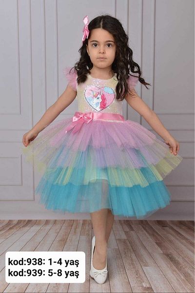 ÖRZİKİDS Unicorn Pull Girl's Dress 1/8 Years