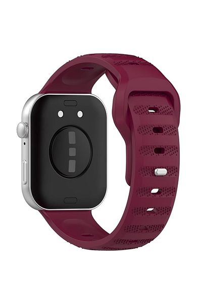 REDz Accessories Curea cu textură punctată, sport, Huawei Watch Fit 3, reglabilă, silicon moale, vișinie