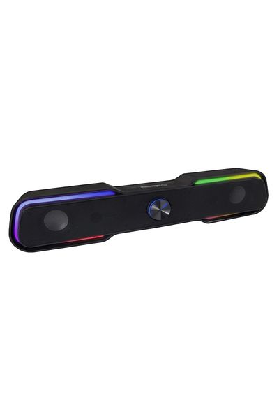 ESPERANZA USB Soundbar 6W with RGB LED, Esperanza Rainbow APALA, 120 cm cable, volume control, black