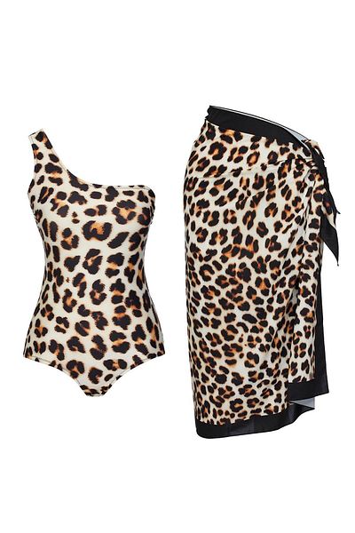 SAILOR moda One Shoulder No Show Pareo Swimsuit