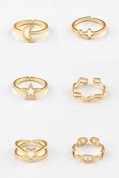 Sortie Aksesuar مجموعة مكونة من 6 حلقات من الفولاذ المقاوم للصدأ قابلة للتعدي...