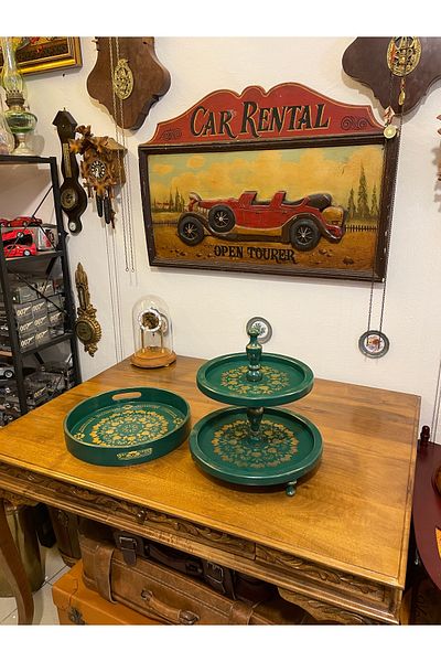 ANTİKA AYAL Wooden Presentation Holder and Tray