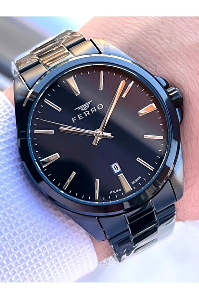 FERRO Steel Cord Engagement and Groom Watch 2 Years Warranty 3 Atm Water Resistant Men Wristwatch 11551A5