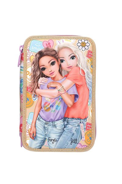 Top Model Pencil Case Equipped With 3 Zippers Aop Girl Power