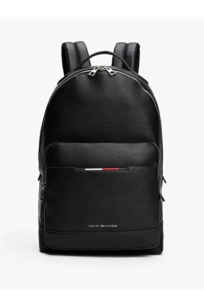 Tommy Hilfiger TH CENTRAL ΣΑΚΙΔΙΟ ΠΛΑΤΗΣ ΜΑΥΡΟ-OS