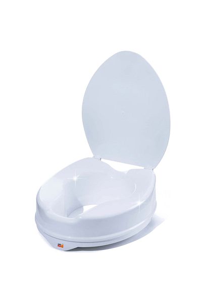 Linomag Înălțime 15 cm, Sistem reglabil de montare a capacului de toaletă, Alb