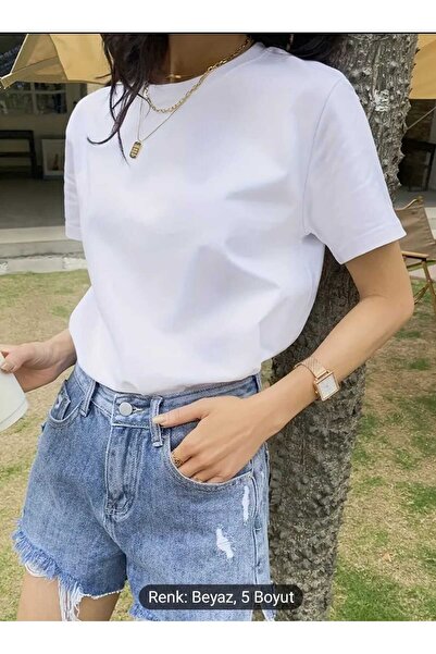 UYN SPORT Unisex Cotton Crew Neck White T-Shirt