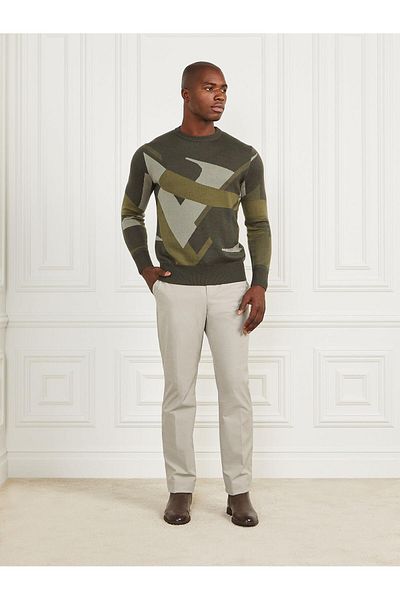 Guess Ls Cn Abstract Men's Sweater