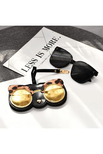 GlassySKY Luxury Practical Easy to Carry and Access Artificial Leather Glasses Case That Can Be Hung on the Bag, Summer Accessory Fashion