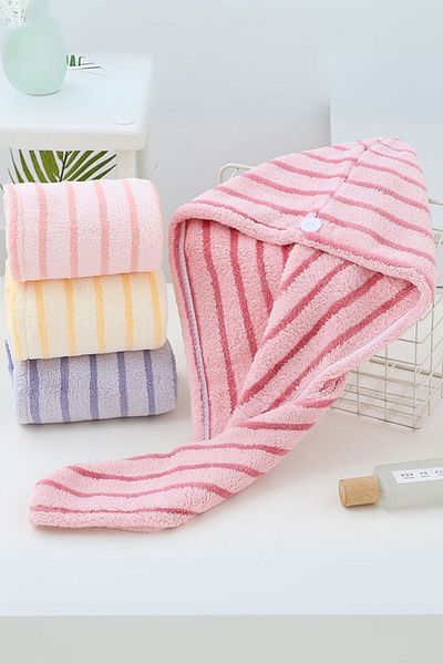 YOYOSO Classic Striped Hair Drying Towel