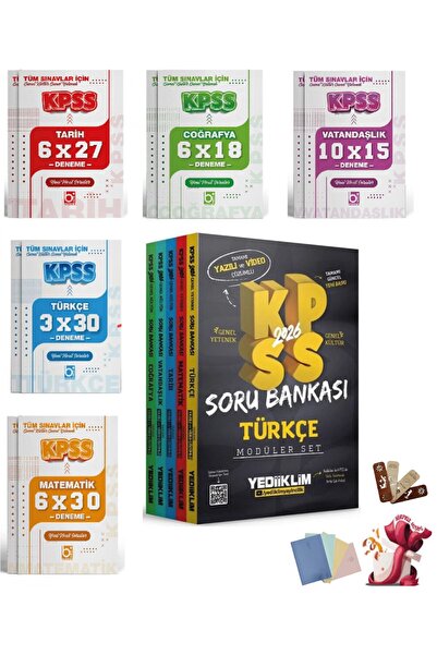 Yediiklim Yayınları Yediiklim 2026 KPSS Genel Yetenek Genel Kültür Hem Yazılı...