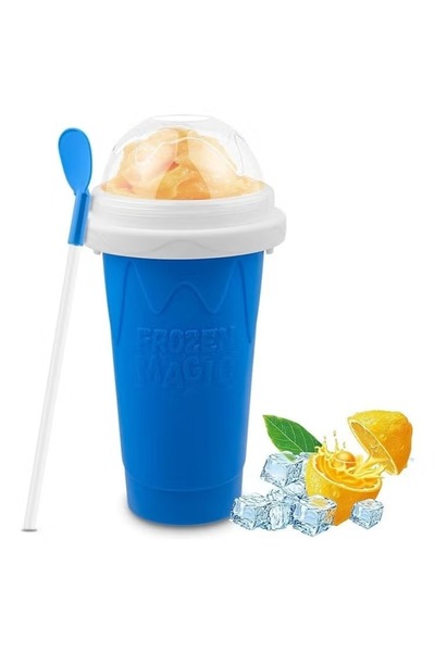 Denx Portable Silica Gel Squeeze Cup Magic Drink for Making Milkshakes, Ice Cream, and Smoothies DX2542