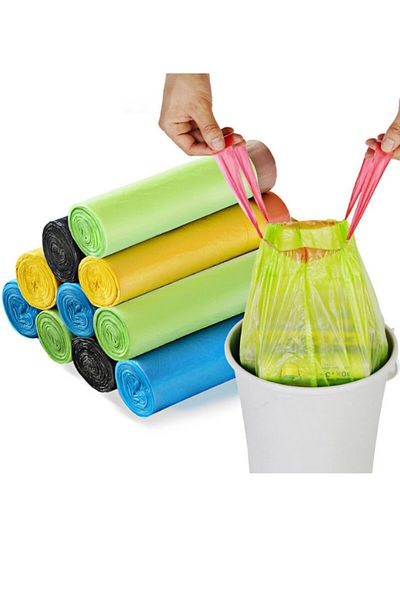 Janissary 3 Pieces Drawstring Garbage Bag 55X60 cm Lavender-Strawberry-Lemon Scented Garbage Bag