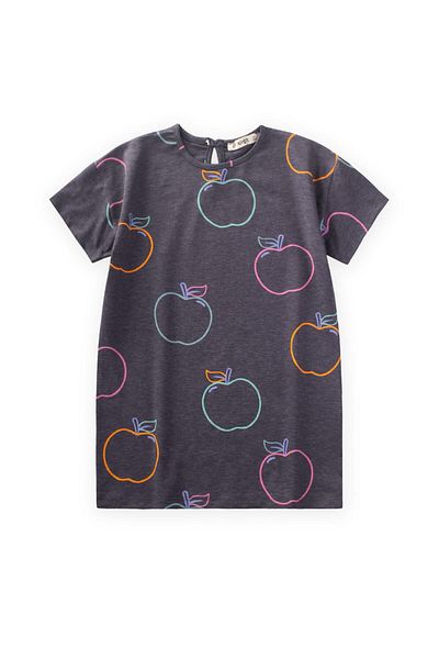 Cigit Tunic T-Shirt 4-12 Years Gray
