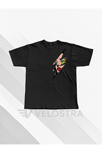Velostra Unisex Retro cu imprimeu supradimensionat tricou