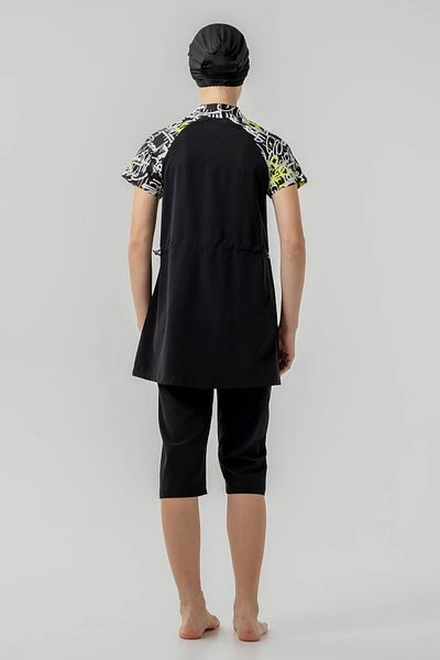 Adasea Waiter Boy Half Sleeved Children's Tight Swimsuit