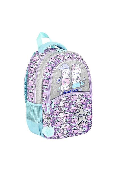 MUGGLE Mu-9063 Geantă de școală primară pentru fete cu model de pisică drăguță