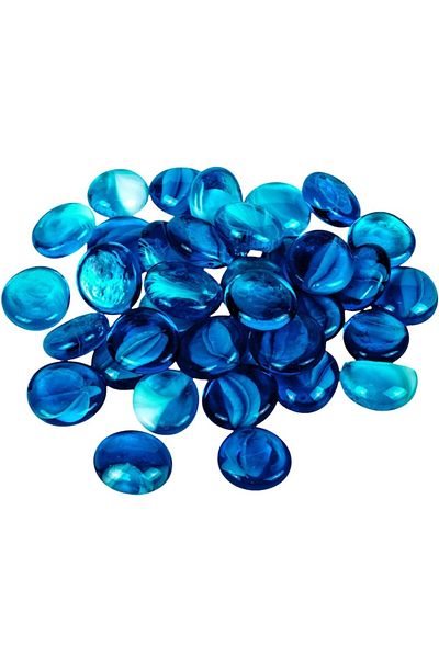 zola Decorative stone set, Zola®, transparent glass, turquoise, 300 gr