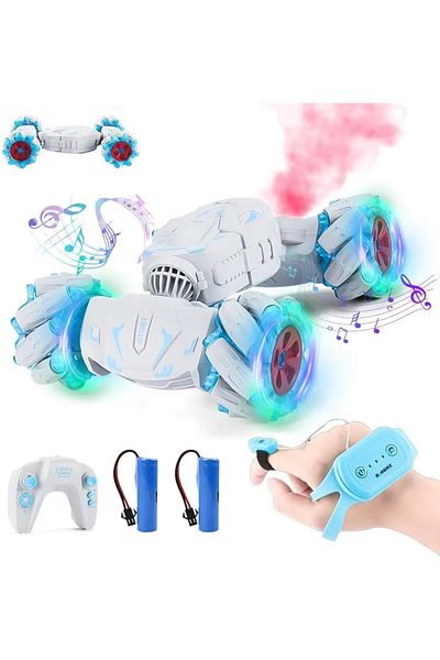 Yelajoy Remote Control Stunt Car,With Gesture Control Watch,LED light,All-round drift,Toy Gift for kid 3+