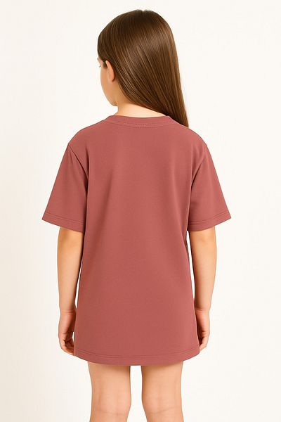 zürafa beneği Children's T-Shirt Unisex Oversize Comfortable Fit Stylish Design Dry Rose