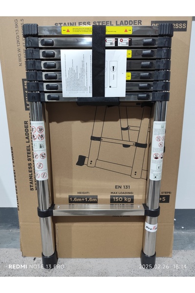 Genel Markalar PROLAD - PASLANMAZ ÇELİK TELESKOPİK MERDİVEN