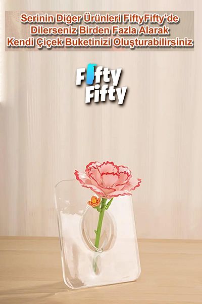 Vagonlife Panlos Inbrixx Series Decorative and Collectible Carnation Flower Model 49 Piece Building Set -Ffp65505