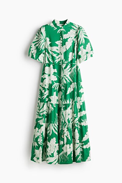 H&M Pamuklu Uzun Elbise