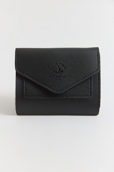 Raneel Kazançlı Alışveriş Snap Closure Faux Leather Women's Wallet Black