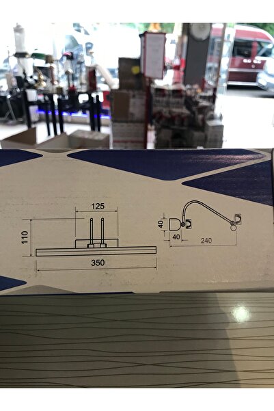 Elif Flute Led Sconce Gold Case 6500 K White Light Table Sconce 35 cm