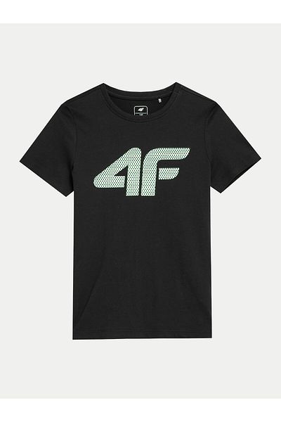 4F Tricou băieți 4FJWSS24TTSHM1115 Negru