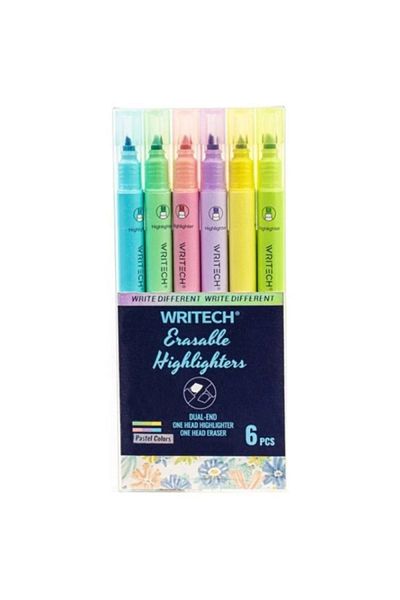 Writech W-822 Erasable Phosphor Pen Neon - Set of 6