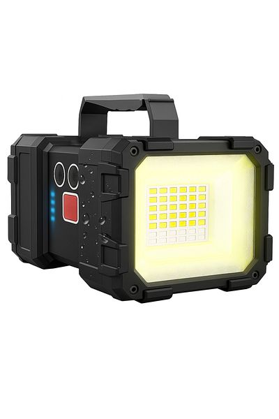 Teno Multifunctional Camping Flashlight Teno®, LED technology, 1200LM, rechargeable, black