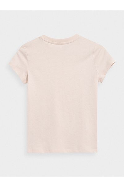 4F Tricou pentru fete 4FJSS23TTSHF280 bej