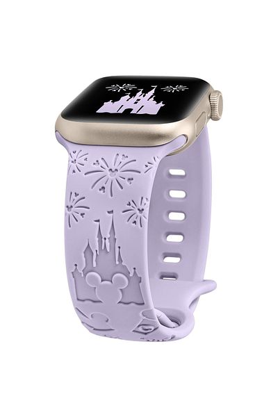 REDz Accessories Disney Castle Strap for Apple Watch, Adjustable, Silicone, Purple - 38/40/41 mm